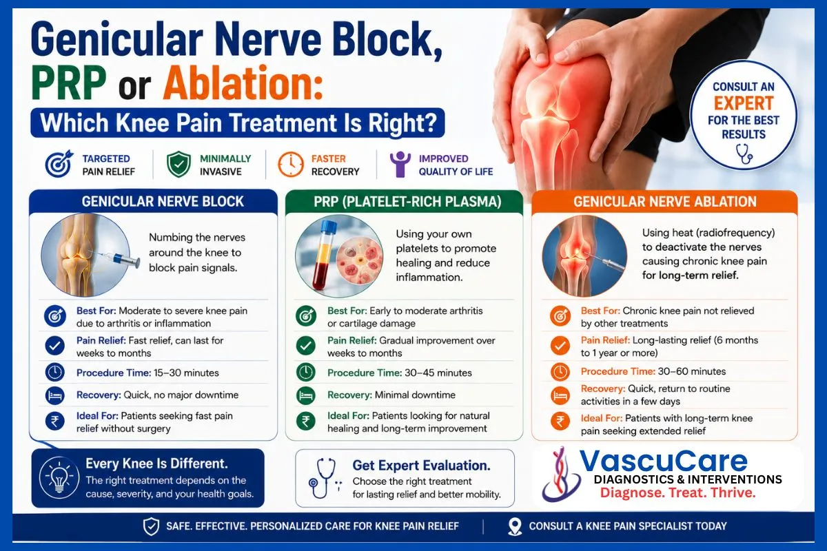 Genicular Nerve Block, PRP or Ablation Which Knee Pain Treatment Is Right